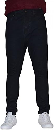 River Island Ex Skinny Carrot Tapered Slim Pants Jeans Waist 34 Leg 32" (34R) Black
