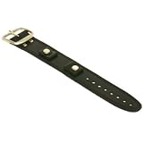 Black Wide Leather Cuff Wrist Watch Band Rock & Roll
