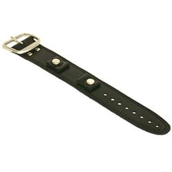 Black Wide Leather Cuff Wrist Watch Band Rock & Roll