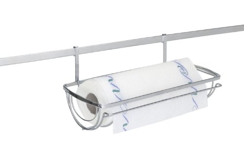 Wenko 2807100 K&uuml;chenrollenhalter Basic - Zubeh&ouml;r f&uuml;r Super-Loc- oder Power-Loc-Aufh&auml;ngeleiste Basic, Chrom, 35 x 15 x 20 cm