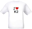 I LOVE K2 - Mountain-series - White T-shirt