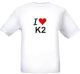 I LOVE K2 - Mountain-series - White T-shirt