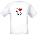I LOVE K2 - Mountain-series - White T-shirt