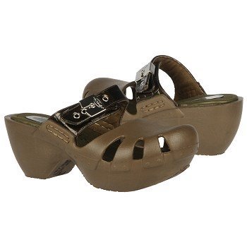 Dr. Scholl's Women's Dance Platform Shoes,Dark Olive Croc Patent PU,10 M US