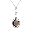 Necklace With 5.60ctw Precious Stones - Genuine Clean Diamonds and Topaz Made of White Gold Length 18in