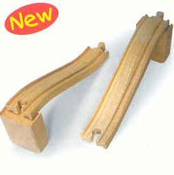 Childrens Toyshop  Toys : Wooden Train Track - Ascender / Descender Set (compatible with other leading brands) - Bigjigs Rail