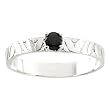 14K White Gold 3 MM Sapphire Children's Ring