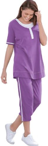 Plus Size 2-Piece Active Capri Set Set