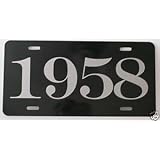 1958 YEAR LICENSE PLATE by Motown Automotive Design