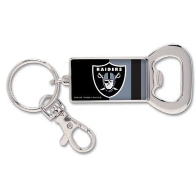 OAKLAND RAIDERS OFFICIAL LOGO BOTTLE OPENER KEY RING