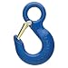 Campbell 3924215IL Drop-Forged Alloy Steel Eye Hoist Hook with Integrated Latch, Painted Orange, 22 Trade, 1 ton Working Load Limit