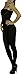 ToBeInStyle Women's Opaque Crotchless Spaghetti Strap Body Stocking - Black - R