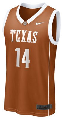 Texas Longhorns Number 14 Youth Replica Basketball Jersey Orange