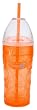 Zak Designs Clear/Mango 16-Ounce Chiller with Straw