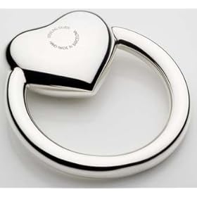  Cunill Barcelona Sterling Silver Ringed Heart Rattle