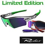 Oakley 24-217 Limited Edition BMX Chrome Radar Path Array Sunglasses [BMX Chrome Frame/Jade Iridium, Voilet Iridium, +Red Iridium Lens]