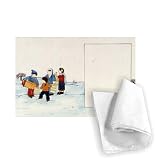 Carol Singers and an Accordion Player by.. - Tea Towel 100% Cotton - Art247 - Tea Towel - 46x70cm