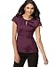 Nine West Petite Satin Blouse with Keyhole