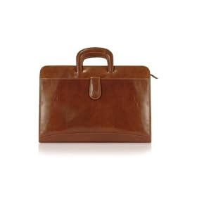 Chiarugi Handmade Brown Genuine Italian Leather Portfolio Briefcase
