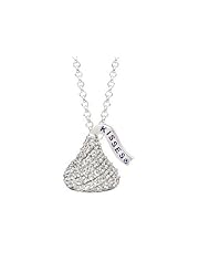 Sterling Silver with CZ Small Flat Back Shaped Hershey`s Kiss Pendant