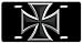 Black/Silver Iron Cross License Plate