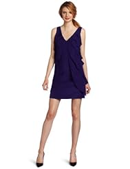 V-neck Cocktail Tiered  Sheer Sleeveless Satin/Silk  Dress With Ruffles