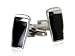 Novelty Cufflinks of Guinness Beer Pint Glass in Rhodium Silver Setting with Presentation Box
