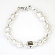 Pearl Cross Christening Gift Bracelet