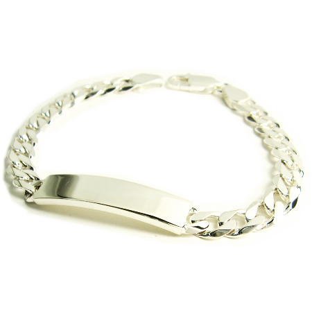 シルバー925*SILVER925IDプレート喜平チェーンシルバーブレスレット20ｃｍ