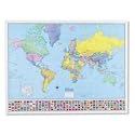 American Map 714891 Hammond Deluxe Laminated Rolled Political World Map, 50w x38h