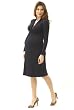 The Olian Classic Knot Ruched V-neck Rayon Knit Dress