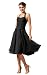Elegantes knielanges Neckholder Cocktailkleid, Farbe schwarz, Gr.38 von Astrapahl