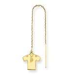 14K Miami Dolphins Jersey Threader Earrings