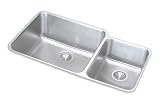 Elkay ELUH3520RDBG Gourmet Stainless Steel Kitchen Sink Lustrous Highlighted Satin 2 Basins