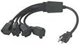 C2G / Cables To Go 29803 18IN 16 AWG 1-to-4 Power Cord Splitter for NEMA 5-15P to 4 NEMA 5-15R