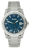 Bulova Diamonds Steel Bracelet Blue Dial Men's Watch #96E105