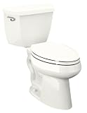 Kohler K-3493-0 Highline Classic Pressure Lite Comfort Height Elongated 1.4 gpf Toilet with Left-Hand Trip Lever, Less Seat, White