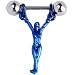 Temptress Blue Body Dangle Nipple Ring 1/2 Inches