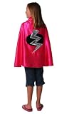 Superhero Costume Dressup Lightening Cape Hot Pink Girl