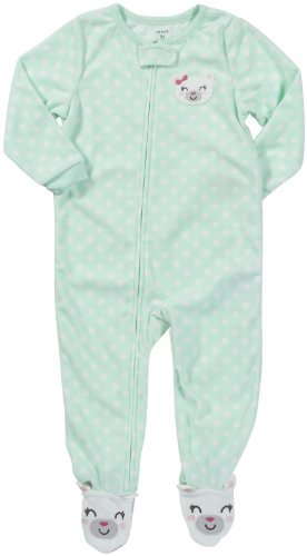 Carter's Girls 1-piece Micro-fleece Pajamas (4T, Teal Dot) Color: Teal Dot Size: 4T NewBorn, Kid, Child, Childern, Infant, Baby