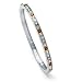 Amethyst, Blue Topaz, Citrine, Garnet and Peridot Sterling Silver Bangle Bracelet