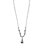 Vintage Royal Blue Crystal Drop Necklace