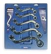 Westward 1LCE8 Ratcheting Box S Wrench Set, mm, 5 PC