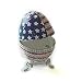 Platinum Multi-Colored "American Flag" Swarovski Crystal Enamel Egg Keepsake ...