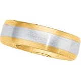 14K Two Tone Gold Design Band