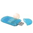 Memory Stick Pro Duo Card USB 2.0 Adapter, Clear Blue