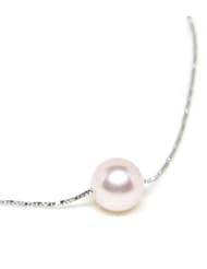 Savannah AAA 10.0mm White Cultured Freshwater Pearl Solitaire Chain Necklace (Sterling Silver)