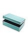 Godinger Blue Glass Jewelry Box Medium,  8.25x5.50x3.25