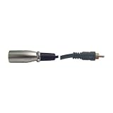 Hosa 5' 3 Pin XLR Straight Male to RCA Male Audio Interconnect Cable.