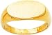 14K Gold Mens Signet Ring Sz 10